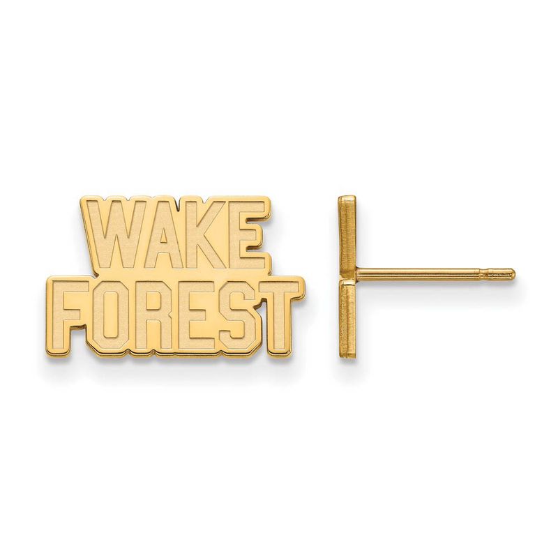 14k Gold Plated Silver Wake Forest University Xs Tiny Post Earrings 94$